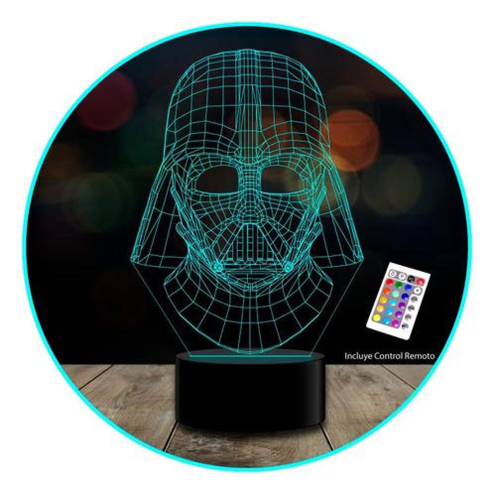 Lámpara 3d Darth Vader Star Wars Acrilico Transparente image number 0.0