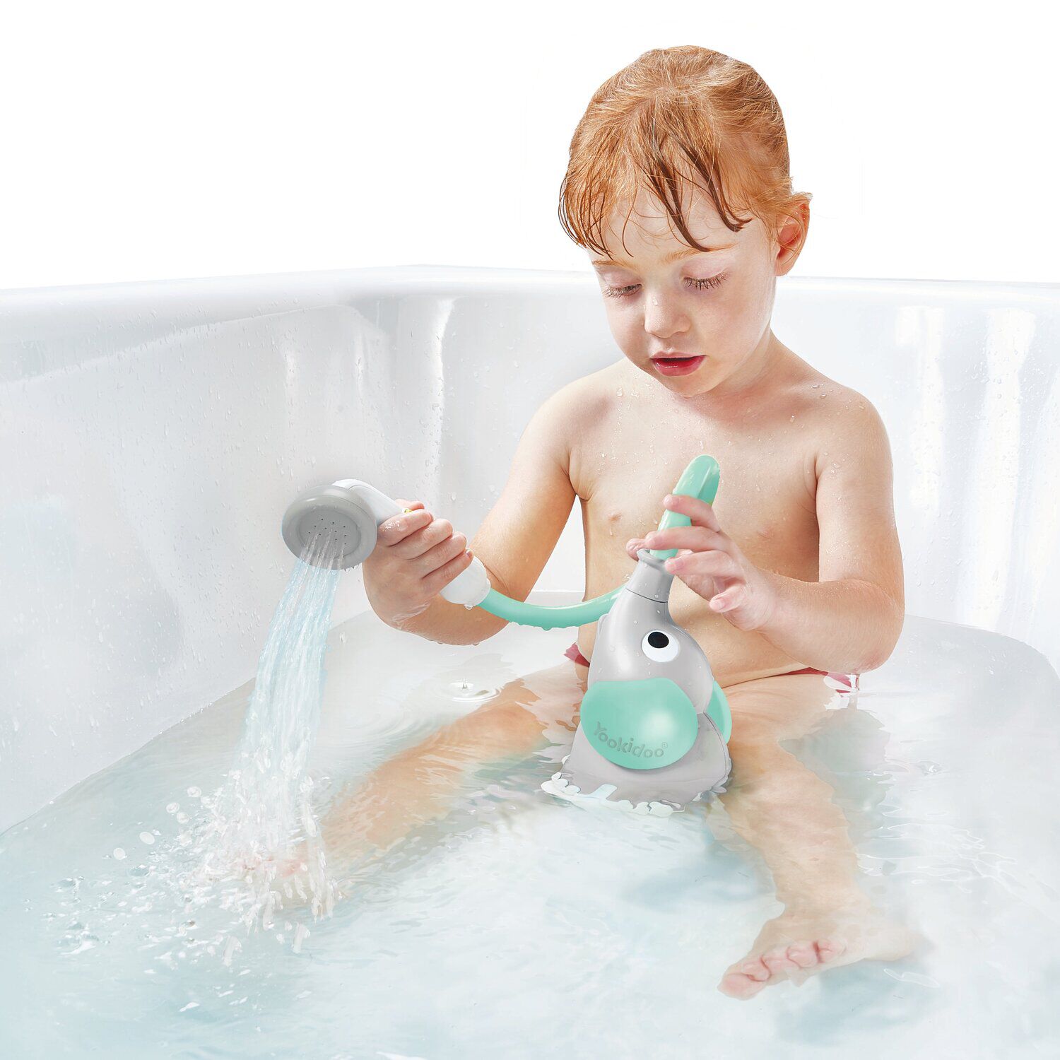 Juego De Ba&ntilde;o Elefante Ducha Interactivo Turquesa Infantil Beb&eacute; Ni&ntilde;o Ni&ntilde;a Tina Yookidoo image number 3.0
