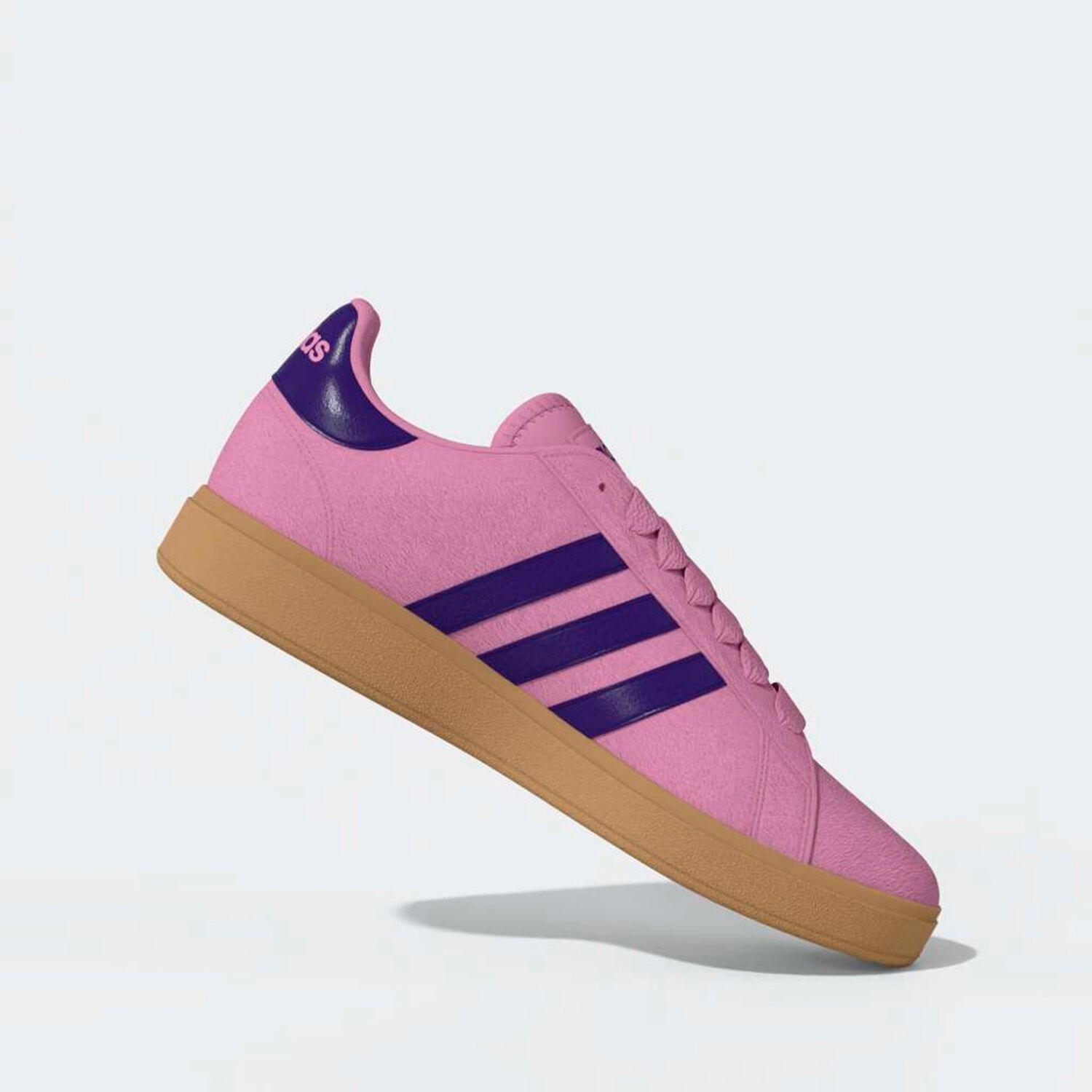 Zapatilla Urbana Mujer Adidas Grand Court Base 00s Rosado image number 5.0