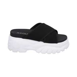 Sandalia Mujer Negro Plataforma Mixen Police