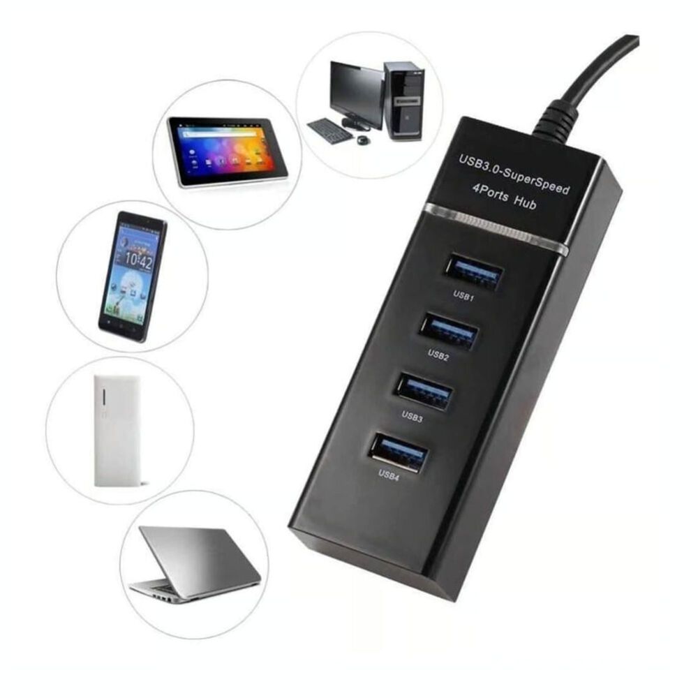 Hub Usb 3.0 De 4 Puertos Alta Velocidad Carga Rápida Y Datos image number 3.0
