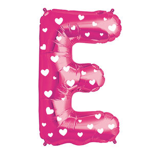 Globo Metalico Rosado 76cm App Letra E
