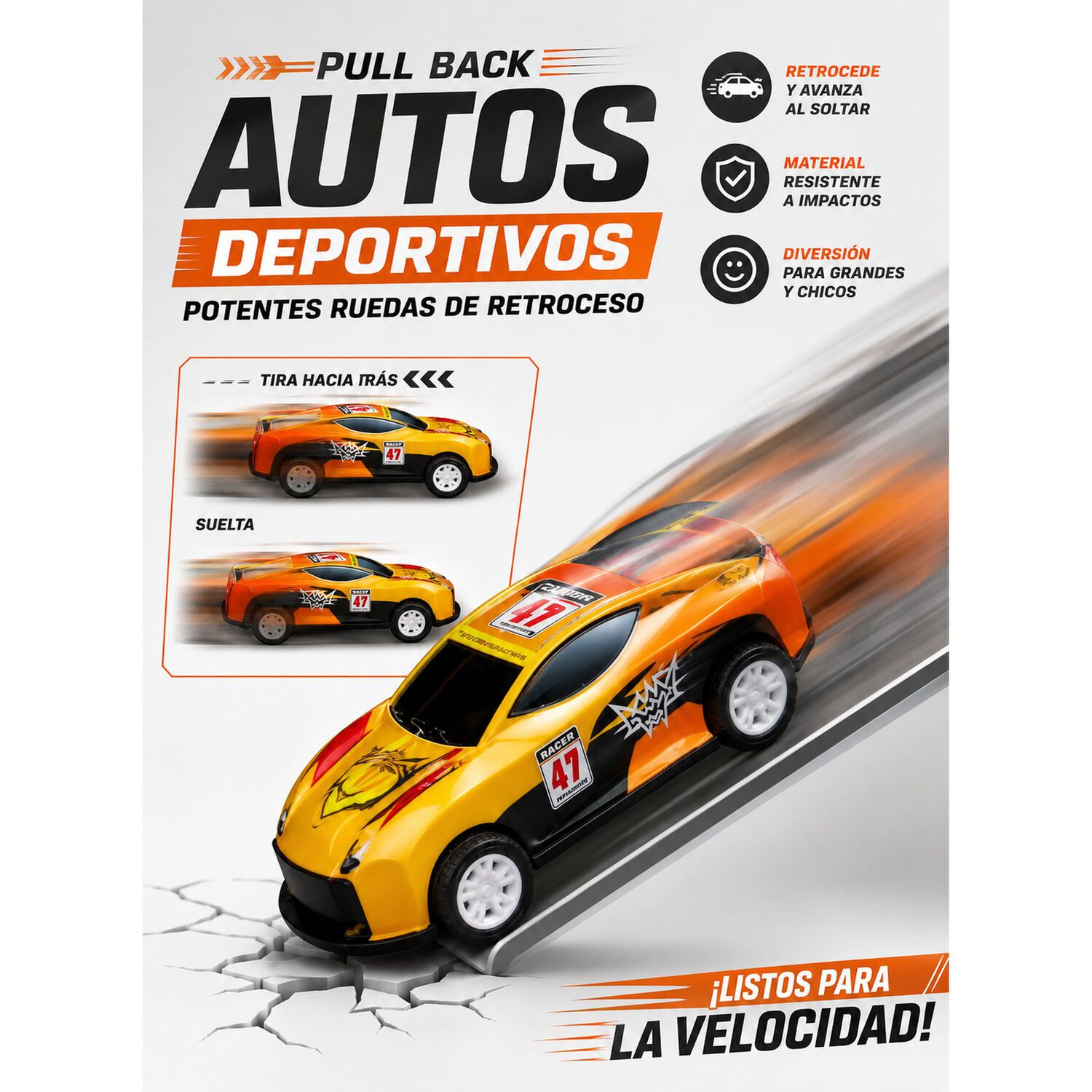 Set 50 Autos Juguete Retr&aacute;ctiles Aleaci&oacute;n Modelos Surtidos image number 3.0