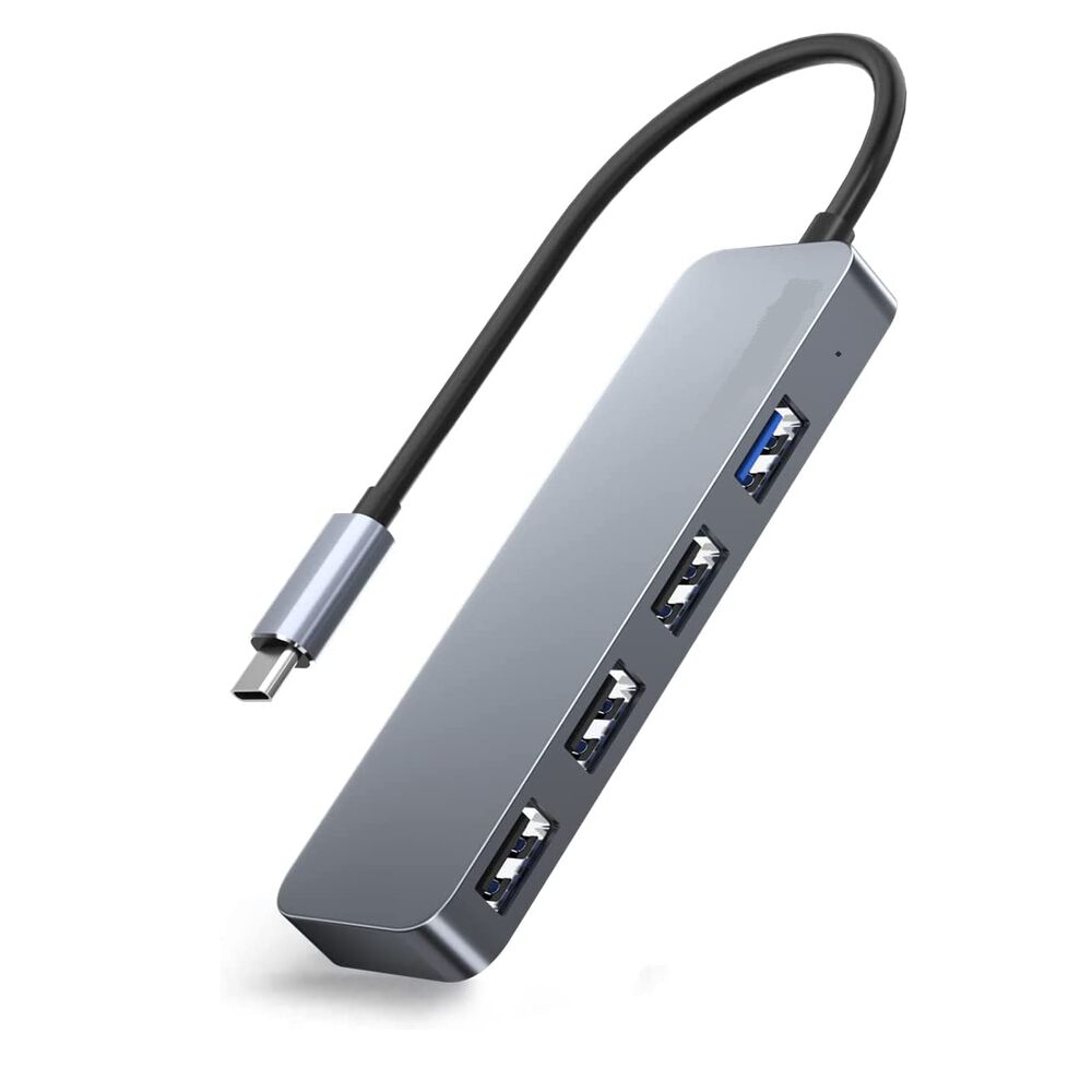 Hub Usb-c 3.0 High Speed 5 Gbps Aluminium Flat 4 Puertos Usb image number 2.0