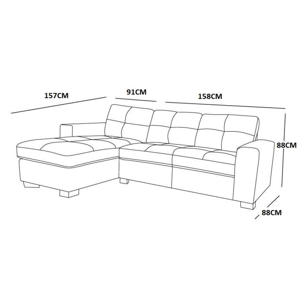 Sof&aacute; Seccional Azhome Maldini Izquierdo / 4 Cuerpos image number 3.0