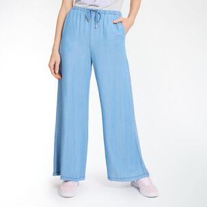 Pantalón Elásticado En Cintura Tiro Medio Relax Mujer Freedom