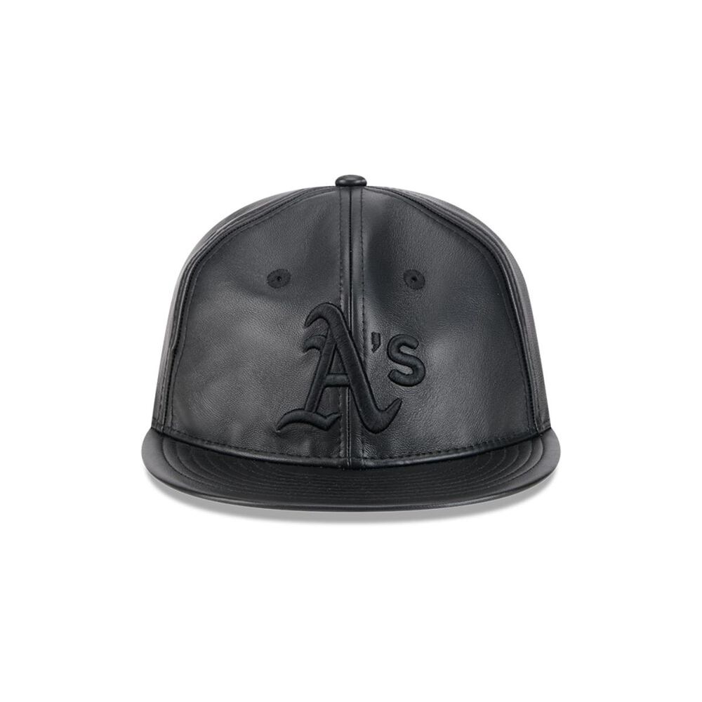 Gorra 9fifty Mlb Oakland Athletics Genuine Leather Black image number 2.0