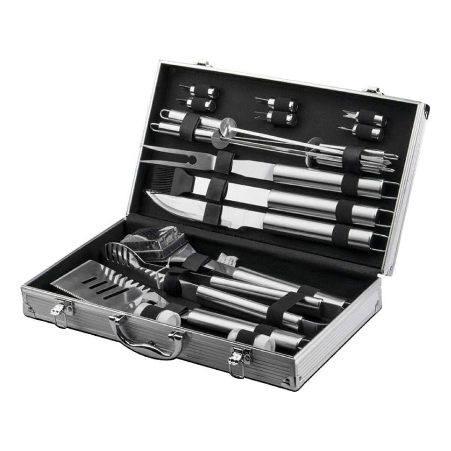 Kit Parrilla Barbacoa 18 Piezas Acero Inoxidable Maleta image number 0.0