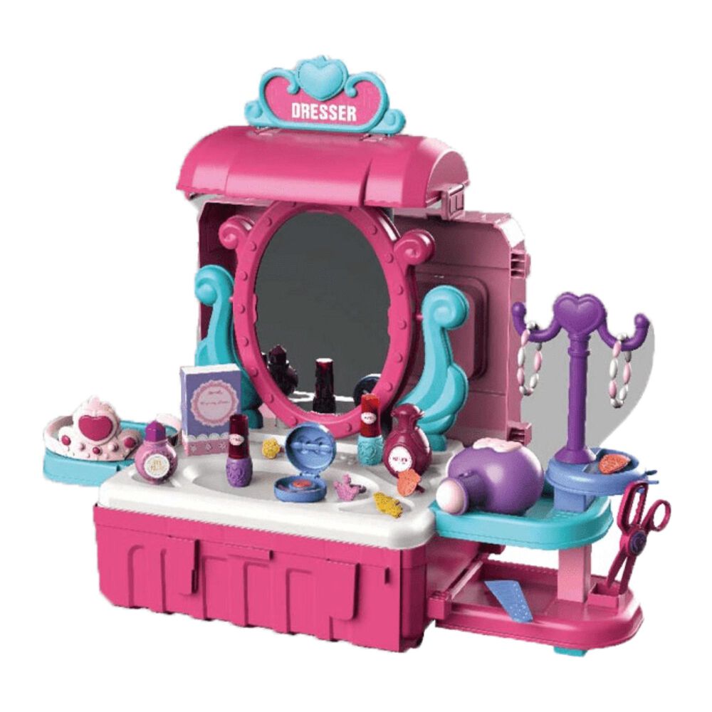 Juguete Set Maleta Cosmetiquero 38 Piezas 3 En 1 Rosado Infantil image number 1.0