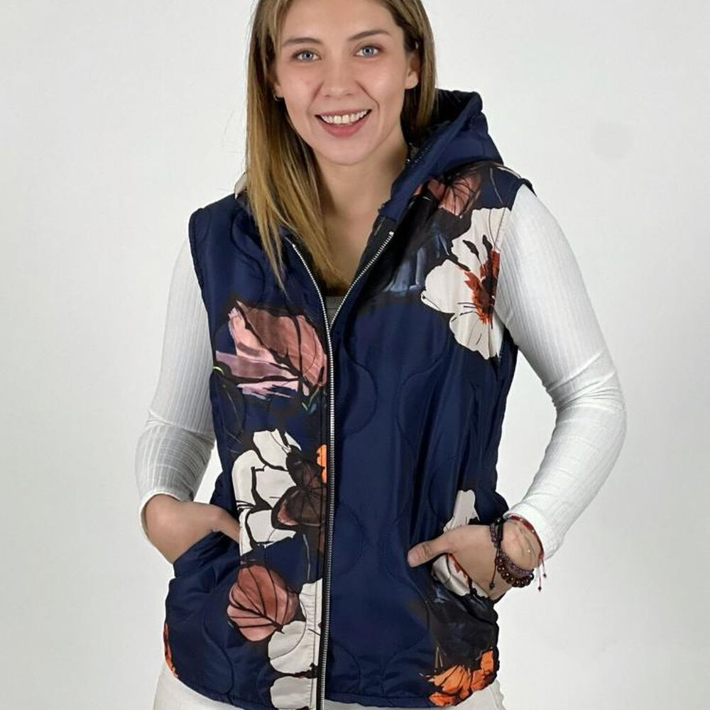 Parka Italiana Corta Estampado Flores image number 3.0