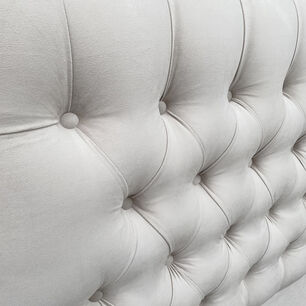 Respaldo De Cama Capiton&eacute; Premium Felpa Marf&iacute;l Super King