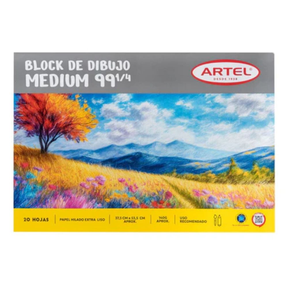 Block De Dibujo Medium 99 1/4 20hojas Artel image number 0.0