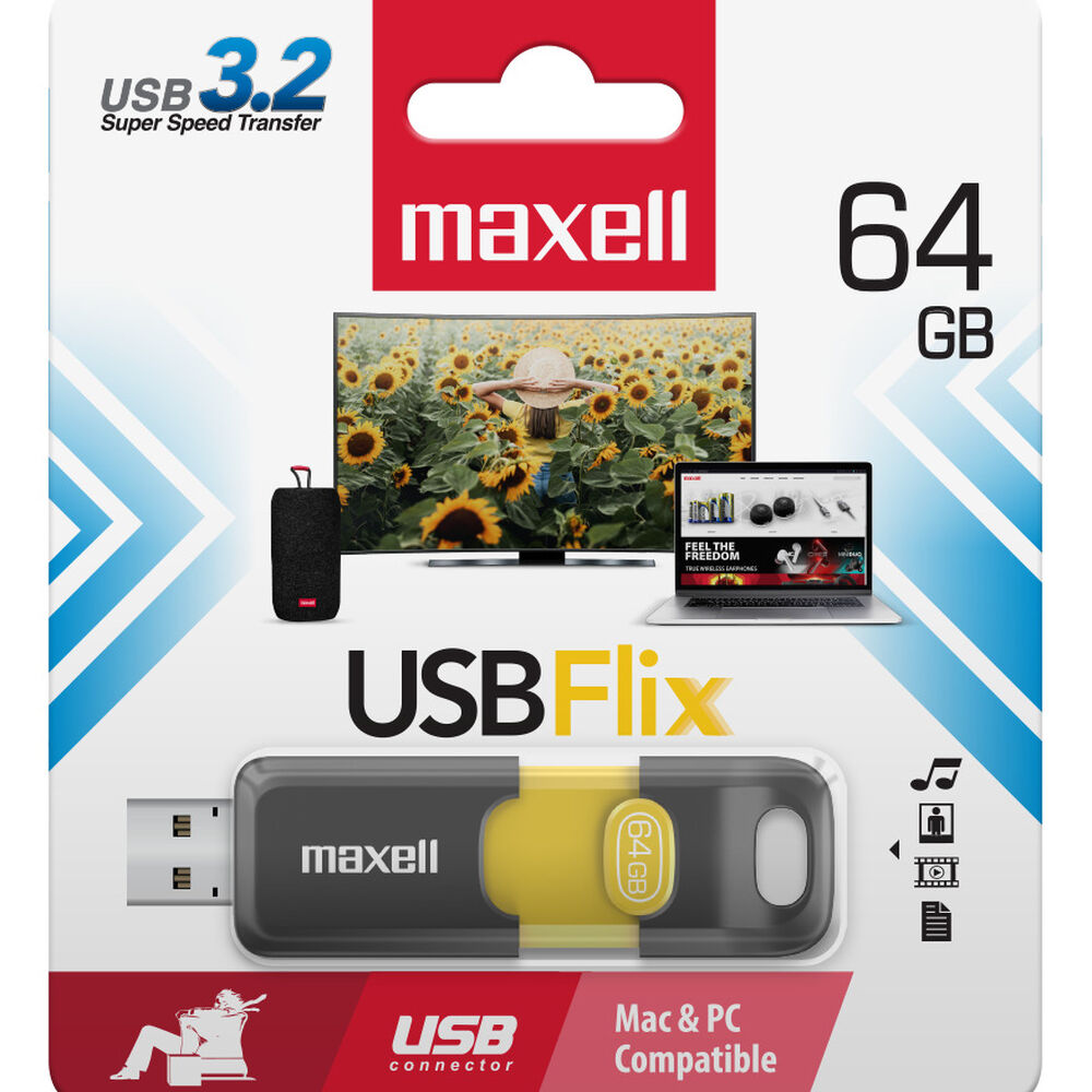 Pack 3 Pendrive Maxell Flix 64gb 3.2 image number 1.0