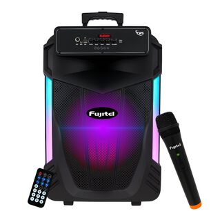 Parlante Karaoke 15 Rgb Recargable Micr&oacute;fono Bt15l Bluetooth
