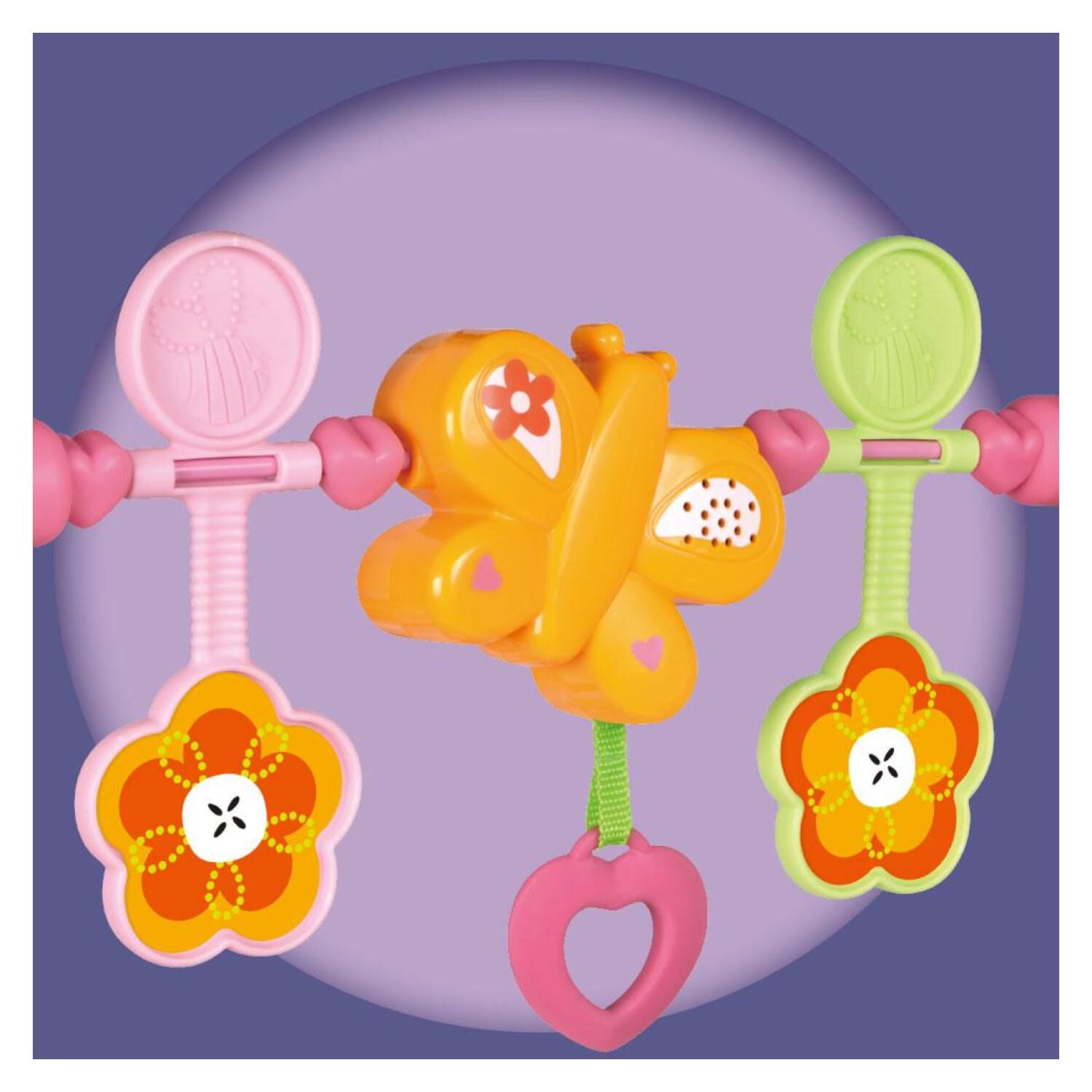Silla Mecedora Didactica Con Sonidos Y Vibracion Rosado Infantil image number 3.0