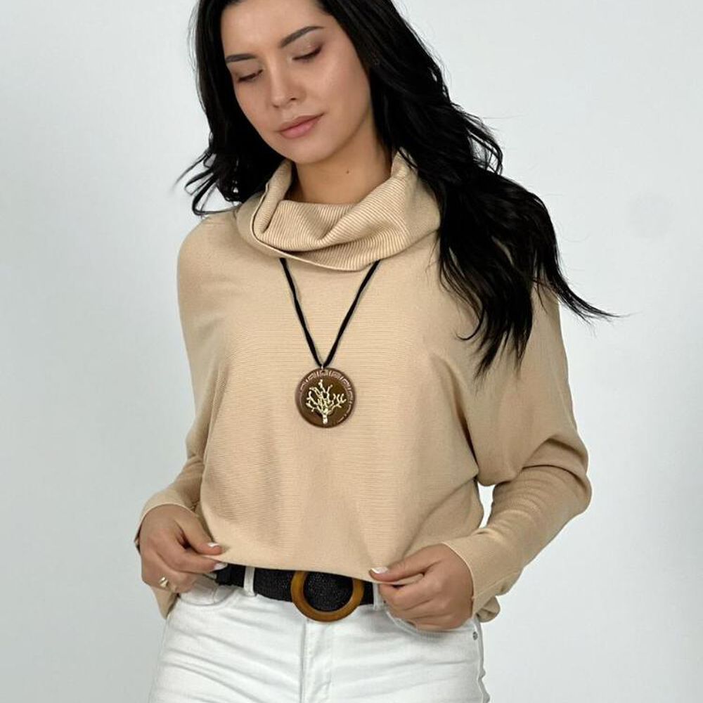 Sweater Spandex De Lana Cuello Alto image number 5.0