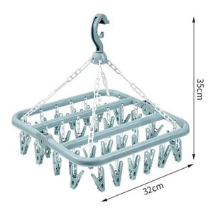 Colgador De Calcet&iacute;n Ropa Interior De 32 Clips Plegable