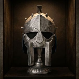 Casco Gladiador Espartano Guerrero Met&aacute;lico Cosplay Premium