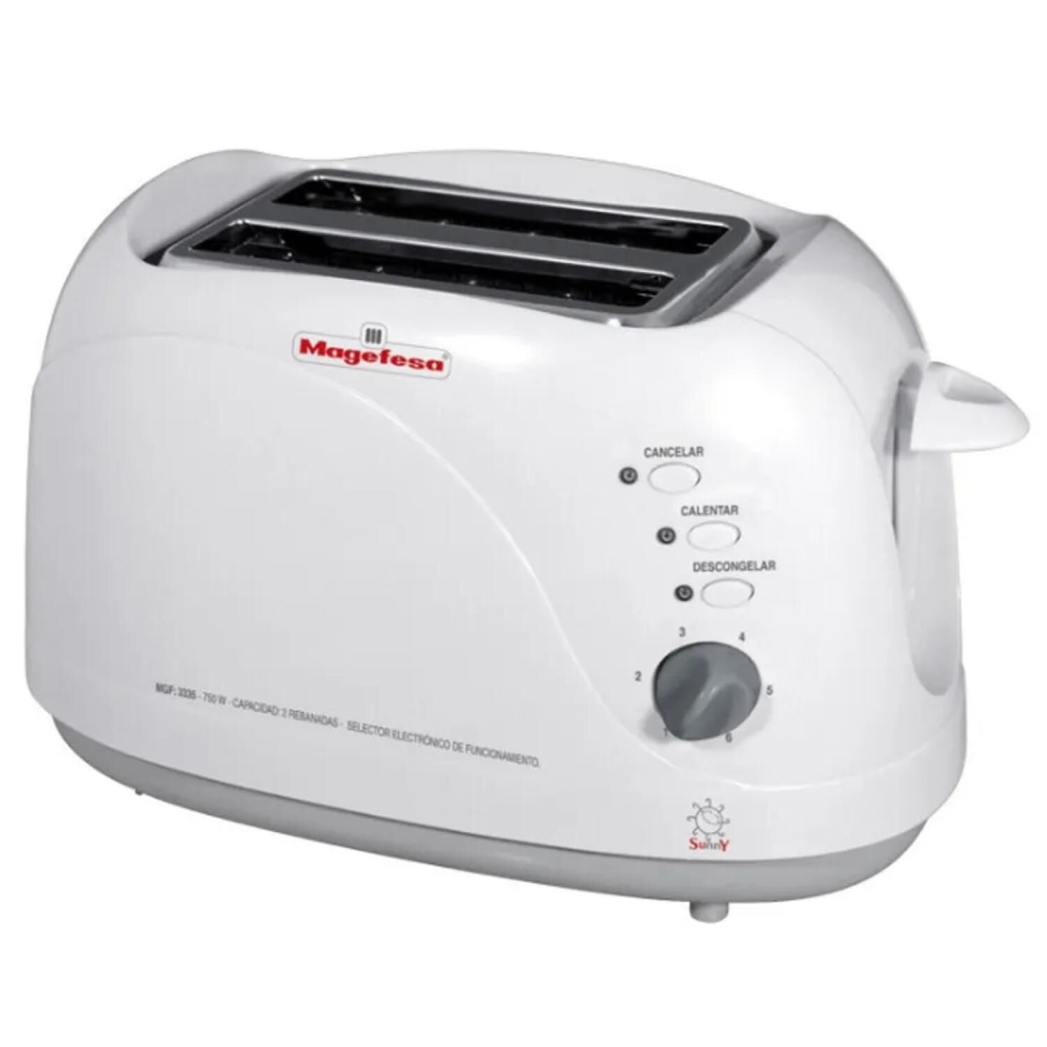 Tostador De Pan Electrico 750w 2 Panes Mgf3335