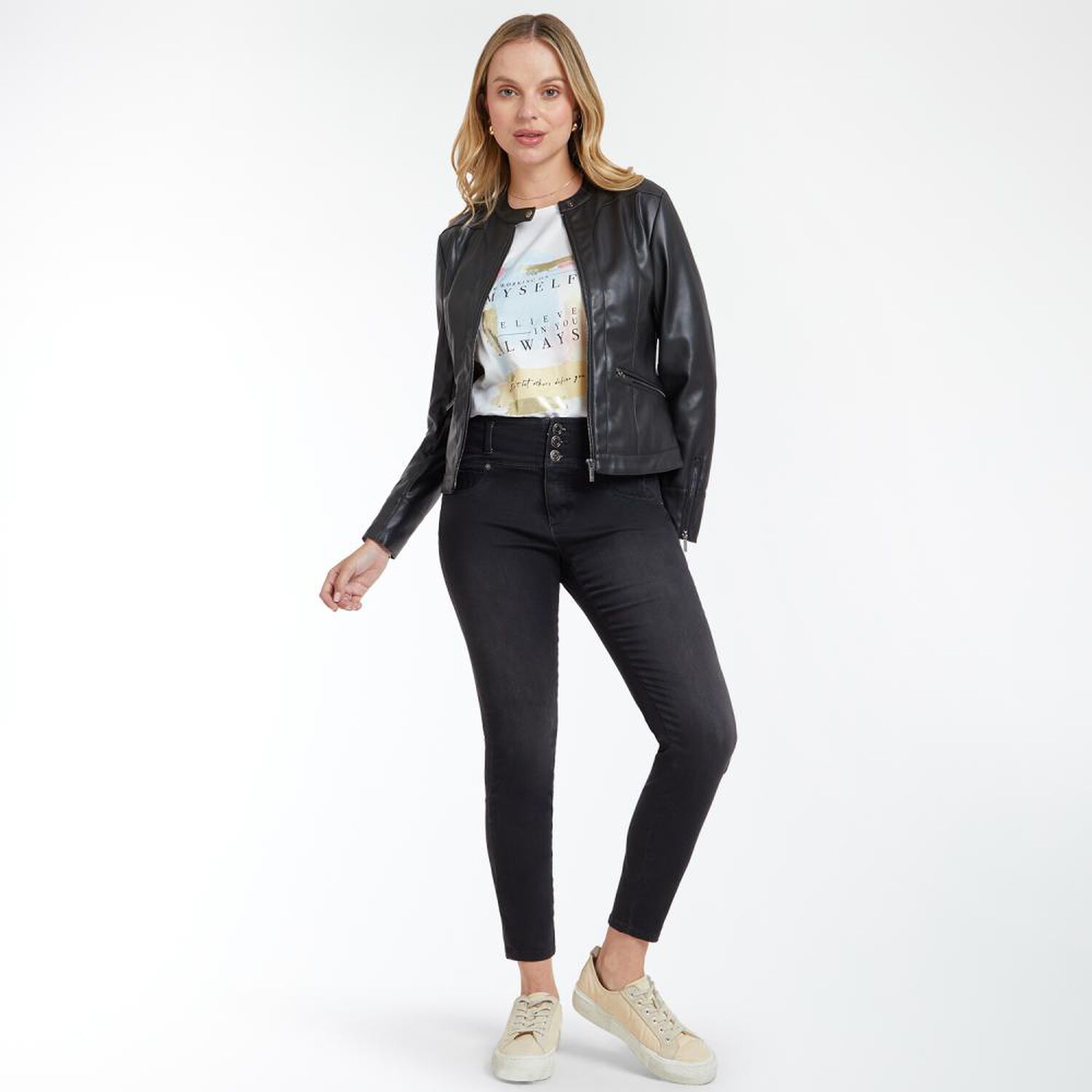 Jeans Tiro Medio Sculpture Push Up Mujer Kimera image number 1.0