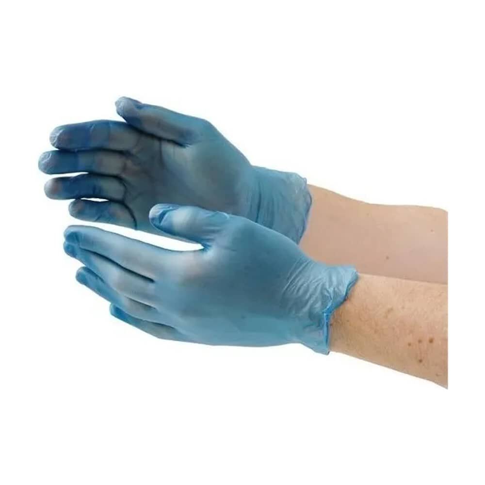Guantes Vinilo Azul X100 Talla M image number 0.0