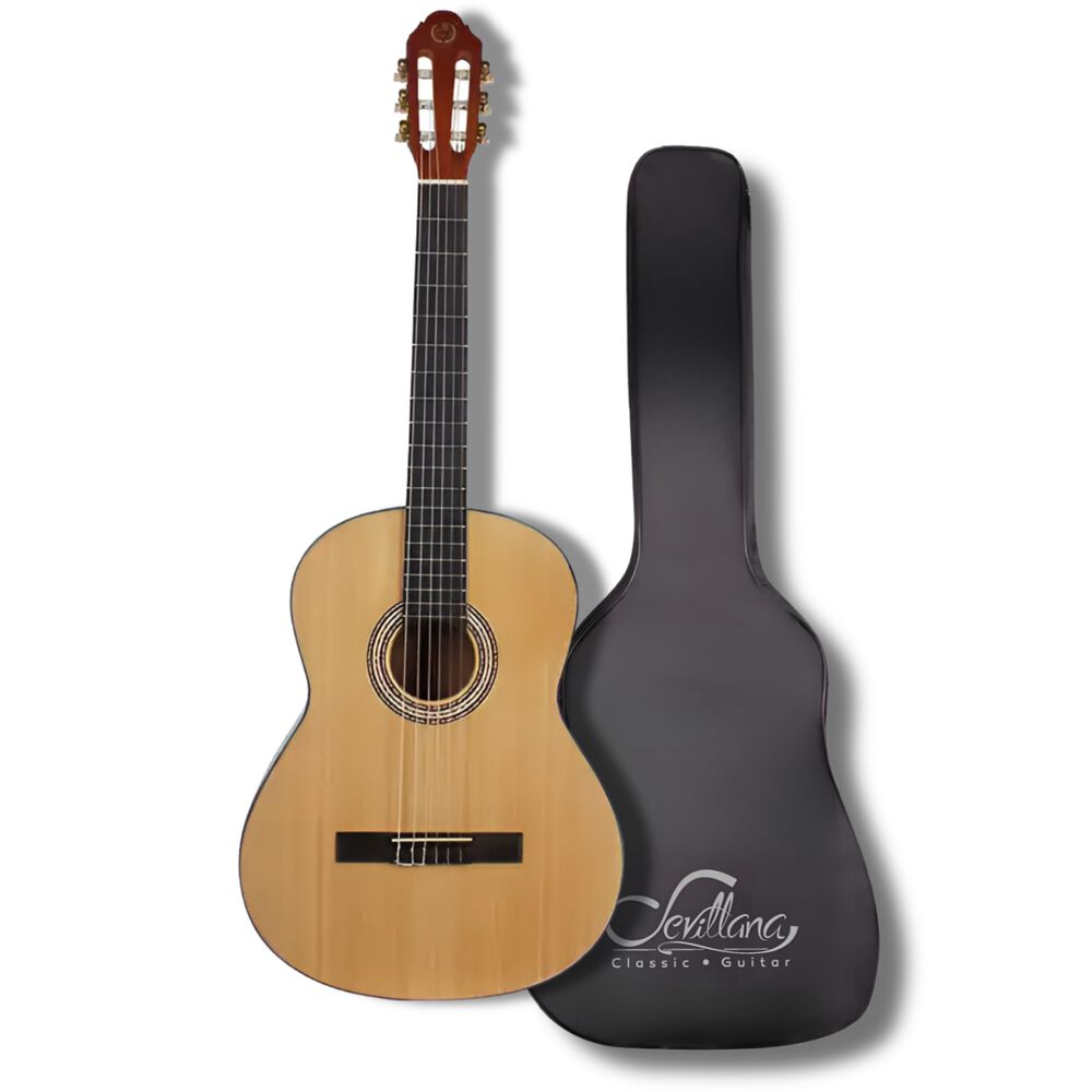 Guitarra Clásica Sevillana 39” Natural Con Alma + Funda 8446 image number 0.0
