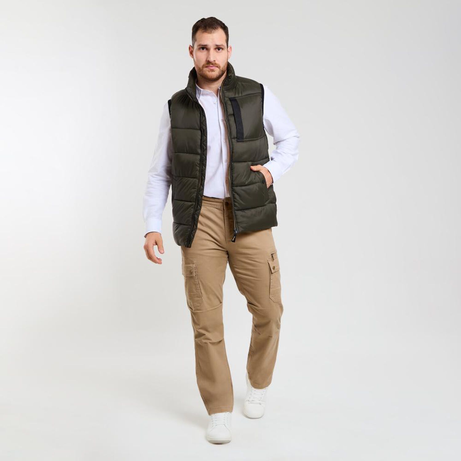 Chaqueta Lisa Regular Sin Mangas Cuello Alto Hombre Peroe image number 1.0