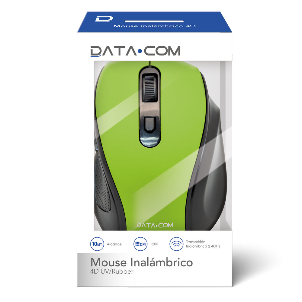 Mouse Inalámbrico Verde 4d Datacom image number 0.0