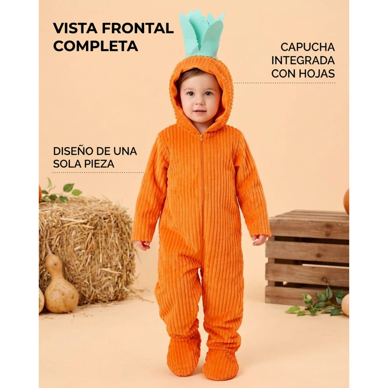 Disfraz Infantil Zanahoria Tierna image number 4.0