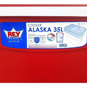 Nevera Cooler Cava Port&aacute;til 35 Litros Con Manija Y Posavasos Modelo Alaska Marca Reyplast