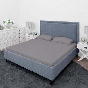 Juego De S&aacute;banas Nautica 4 Piezas Microfibra King Plomo