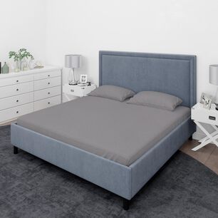 Juego De S&aacute;banas Nautica 4 Piezas Microfibra King Plomo