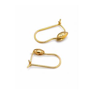 Aros Gancho Coraz&oacute;n 7mm Oro 18k Nacional 1.30gr Regalo Mujer Dorado