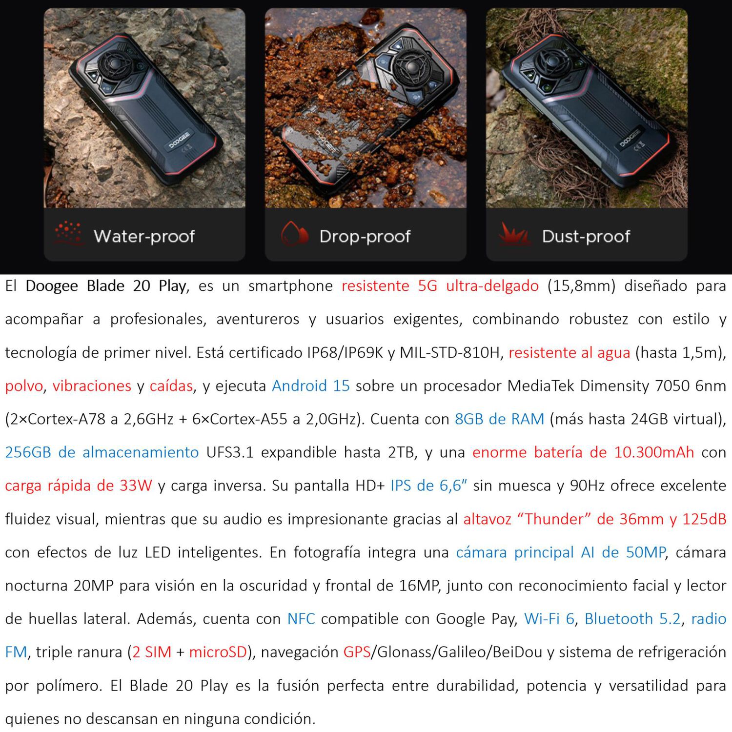 Doogee Blade 20 Play: Rugged 5g, Android 15, 50mp, 10.300mah image number 1.0