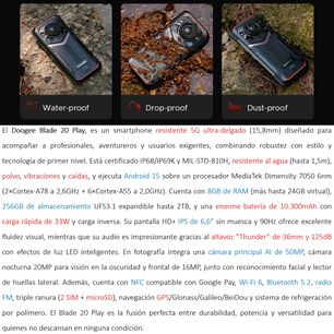 Doogee Blade 20 Play: Rugged 5g, Android 15, 50mp, 10.300mah