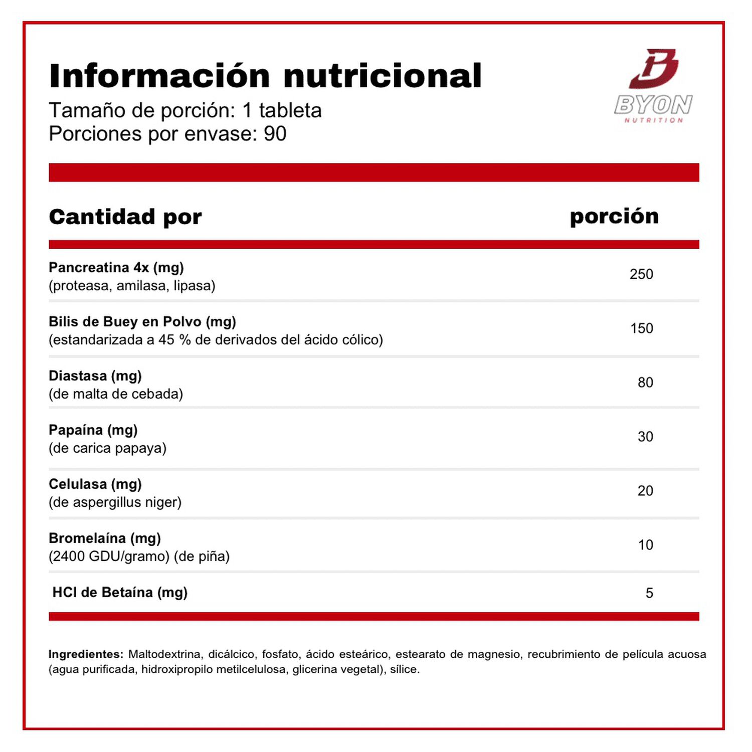 Enzimas Digestivas (digestive Enzymes) 90 Tabletas image number 1.0
