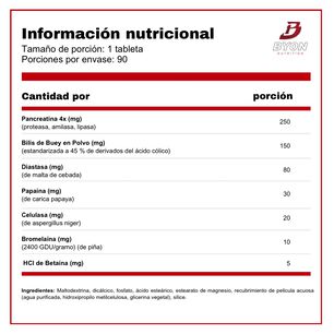 Enzimas Digestivas (digestive Enzymes) 90 Tabletas