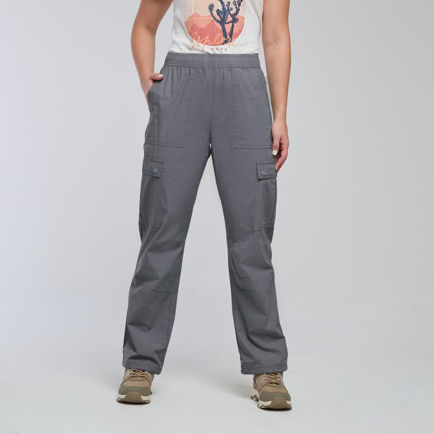 Pantal&oacute;n De Buzo Deportivo Tiro Alto Regular Mujer Wetland image number 0.0