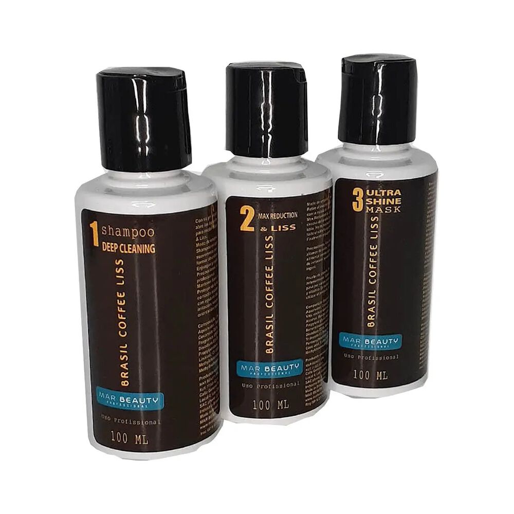 Kit Alisado Brasil Coffe Liss 100ml C/u 3 Pasos Marbeauty image number 1.0