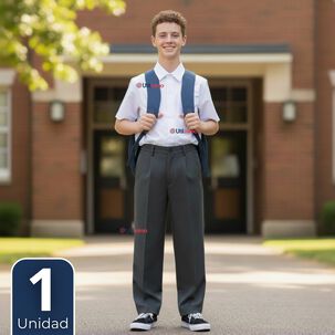 Pantal&oacute;n Escolar Colegio Cl&aacute;sico Gris Ni&ntilde;o Juvenil