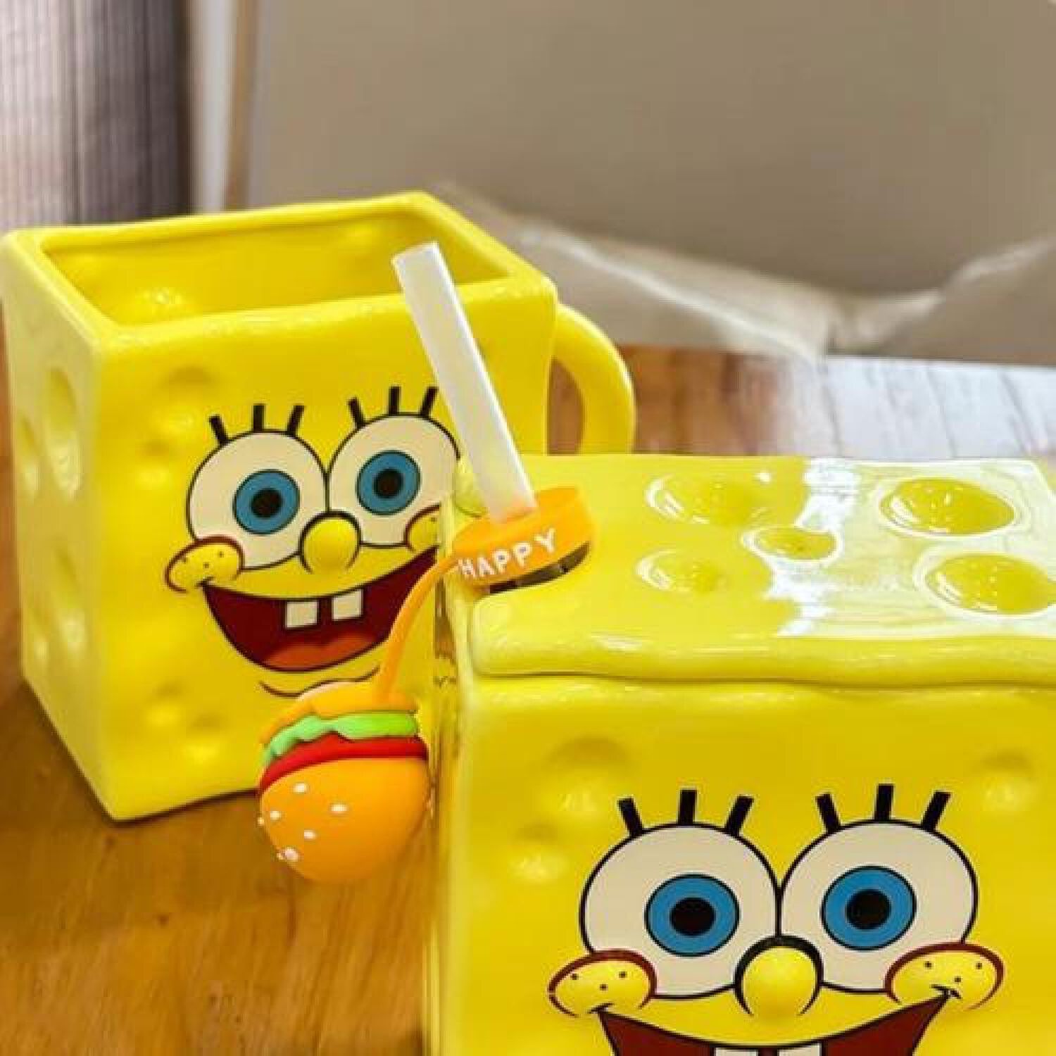 Taz&oacute;n 3d Cer&aacute;mica Bob Esponja Pantalones Cuadrados image number 3.0
