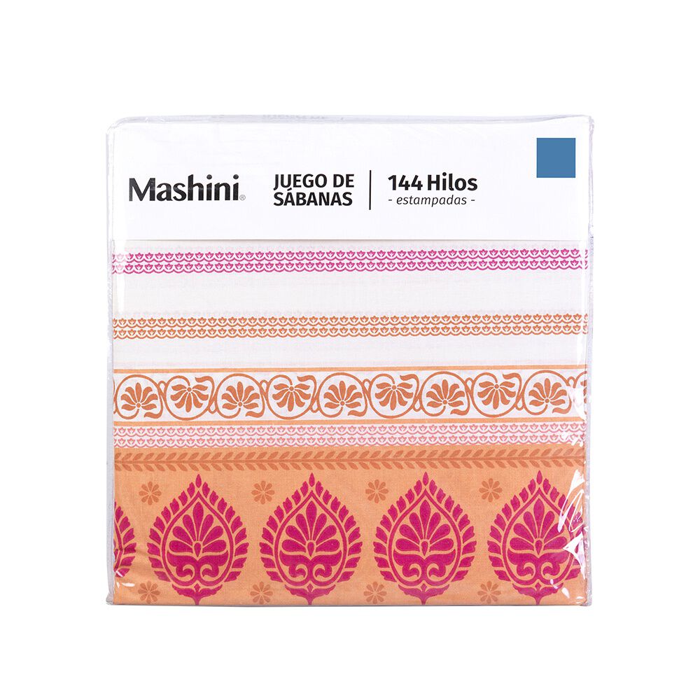 Sabana Estampadas 144 Hilos Mashini 1.5 P Caico image number 4.0