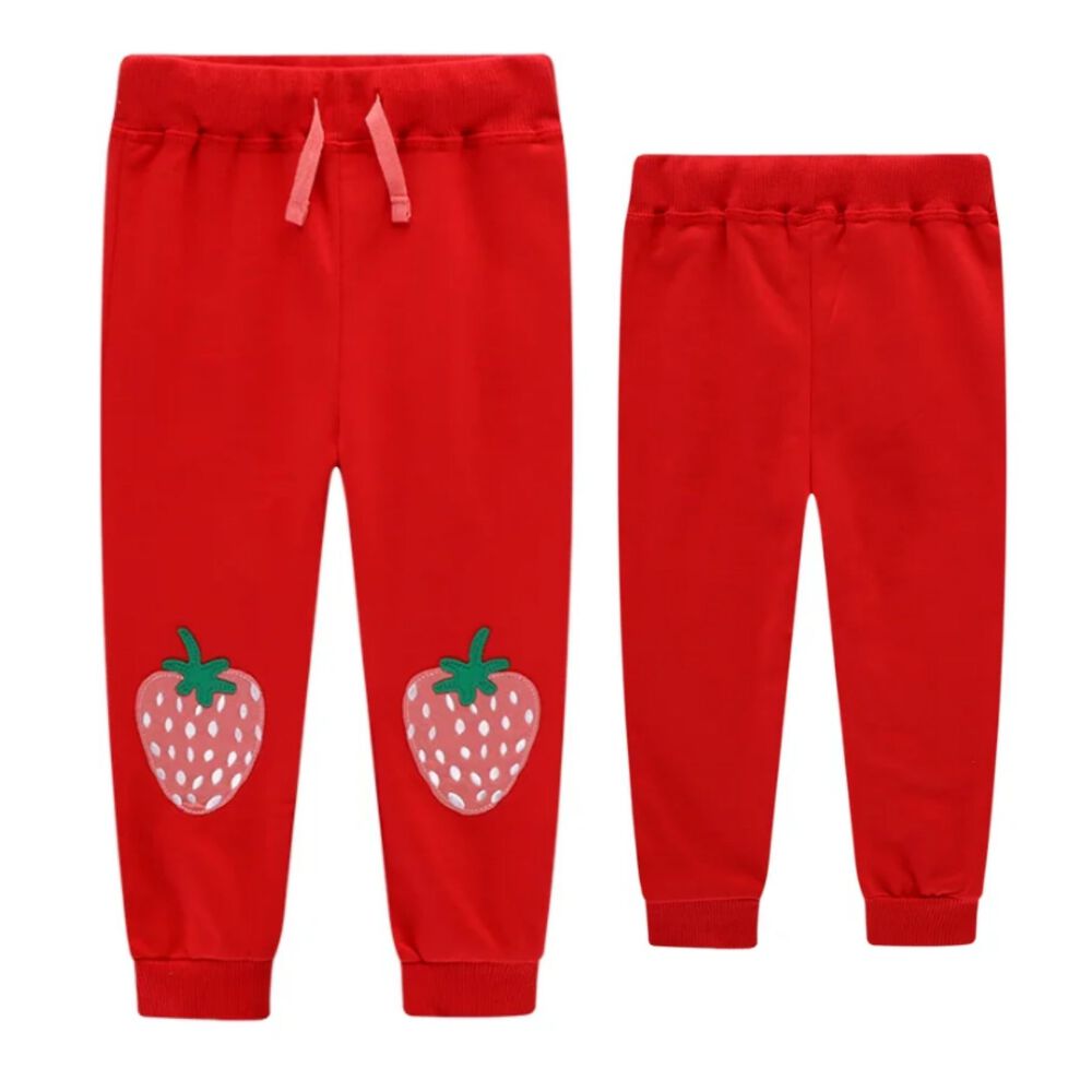Pantal&oacute;n Buzo Ni&ntilde;a 100% Algod&oacute;n Rojo Frutillas image number 0.0