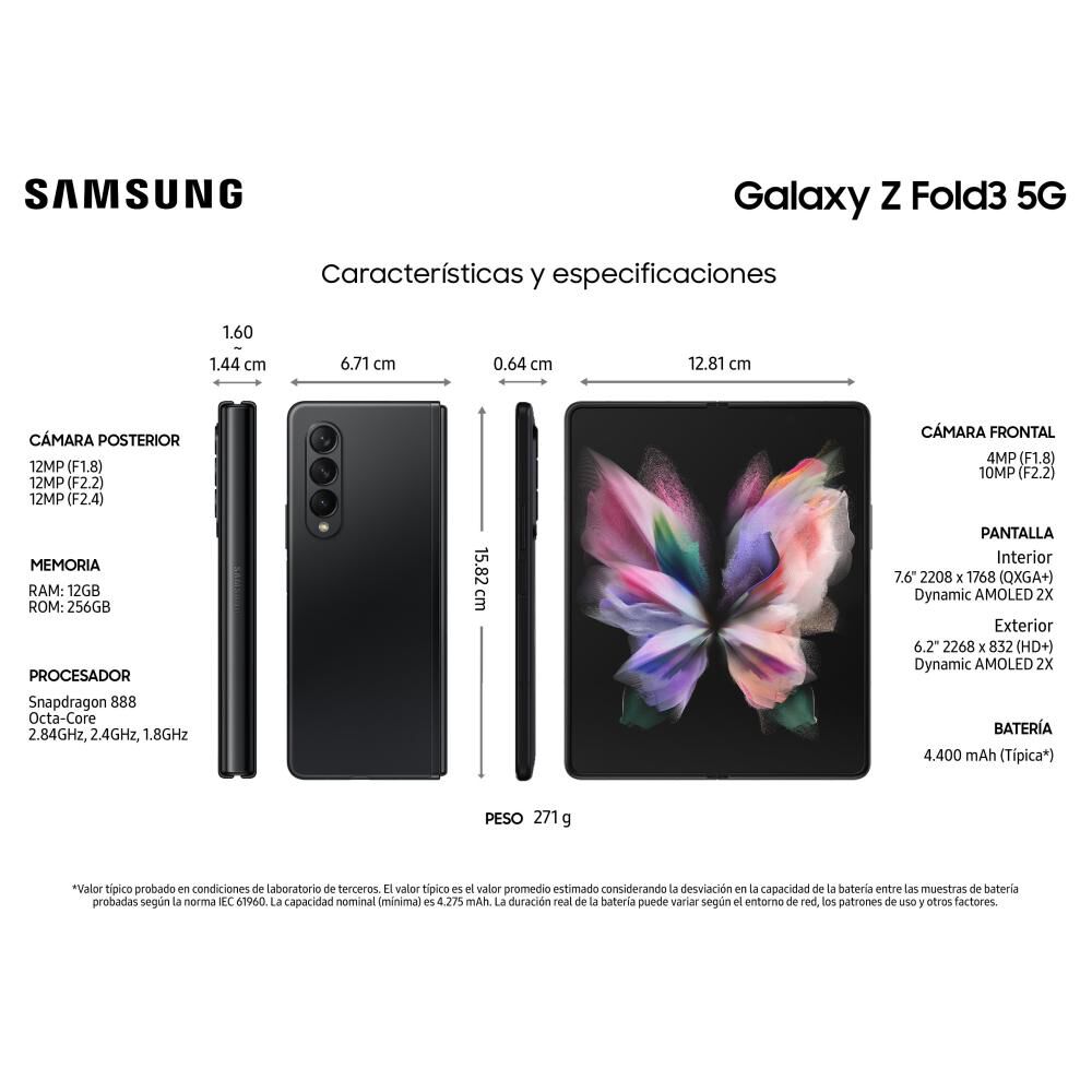 Smartphone Samsung Galaxy Z Fold 3 Negro / 256 Gb / Liberado image number 2.0
