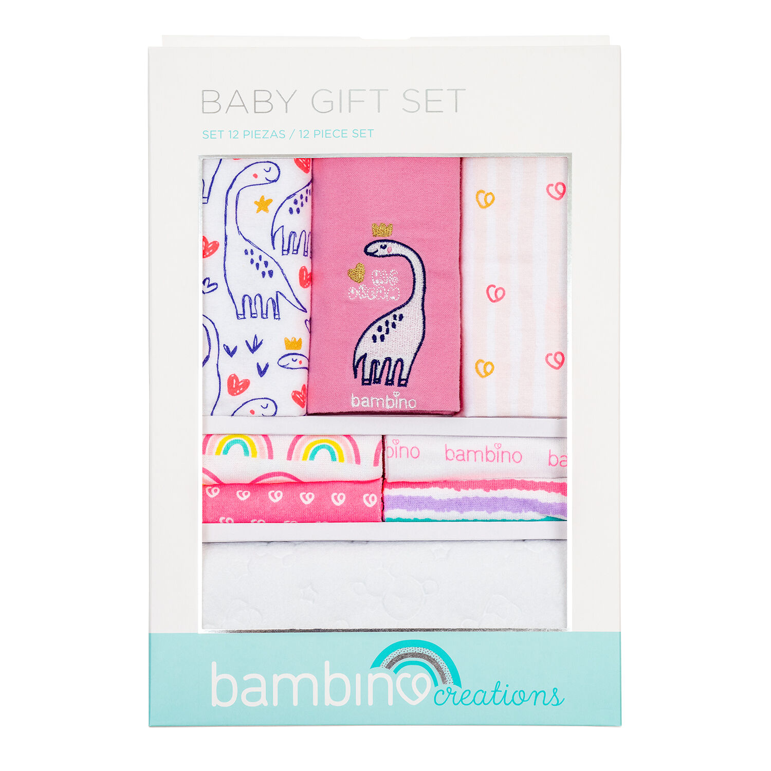 Set 12 Piezas Baby Gift Bambino Creations Dinosaurio Fucsia image number 1.0