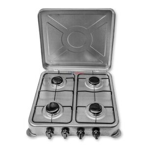 Cocina Encimera A Gas Licuado 4 Platos Gris