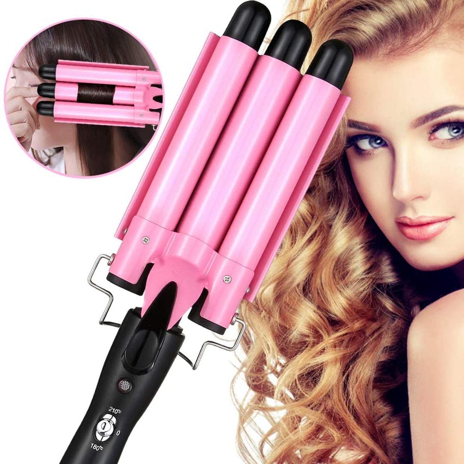 Ondulador Rizador De Pelo Profesional Rosa image number 0.0