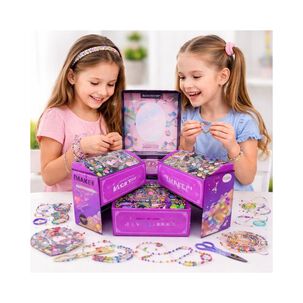 Kit Para Crear Pulseras Armar Collares Anillos Ni&ntilde;as 5000pcs