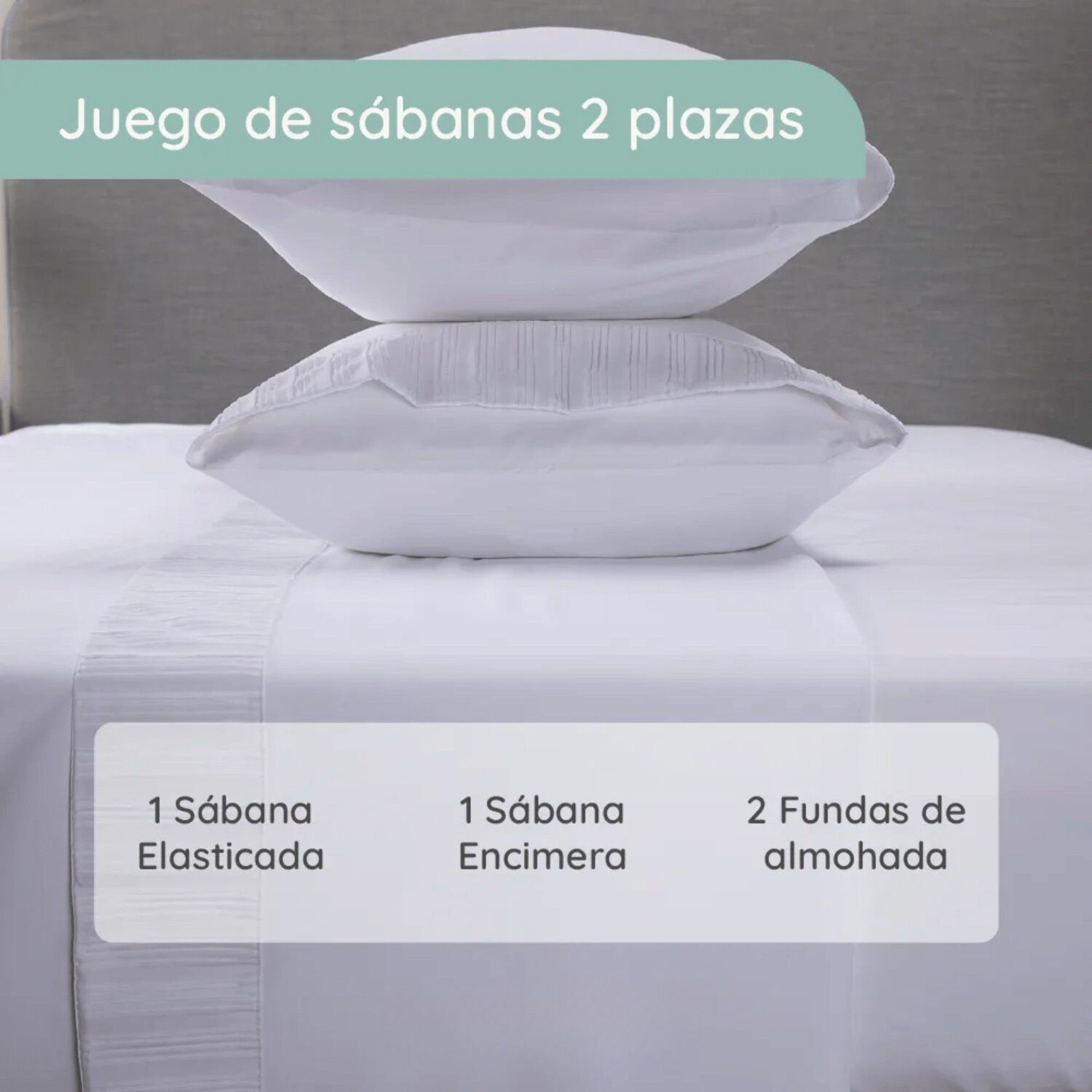 Sabanas Hotel Casatua Super King Plaza + Funda Almohada image number 3.0