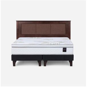 Cama Europea Rosen Art 4 / King / Base Dividida + Respaldo